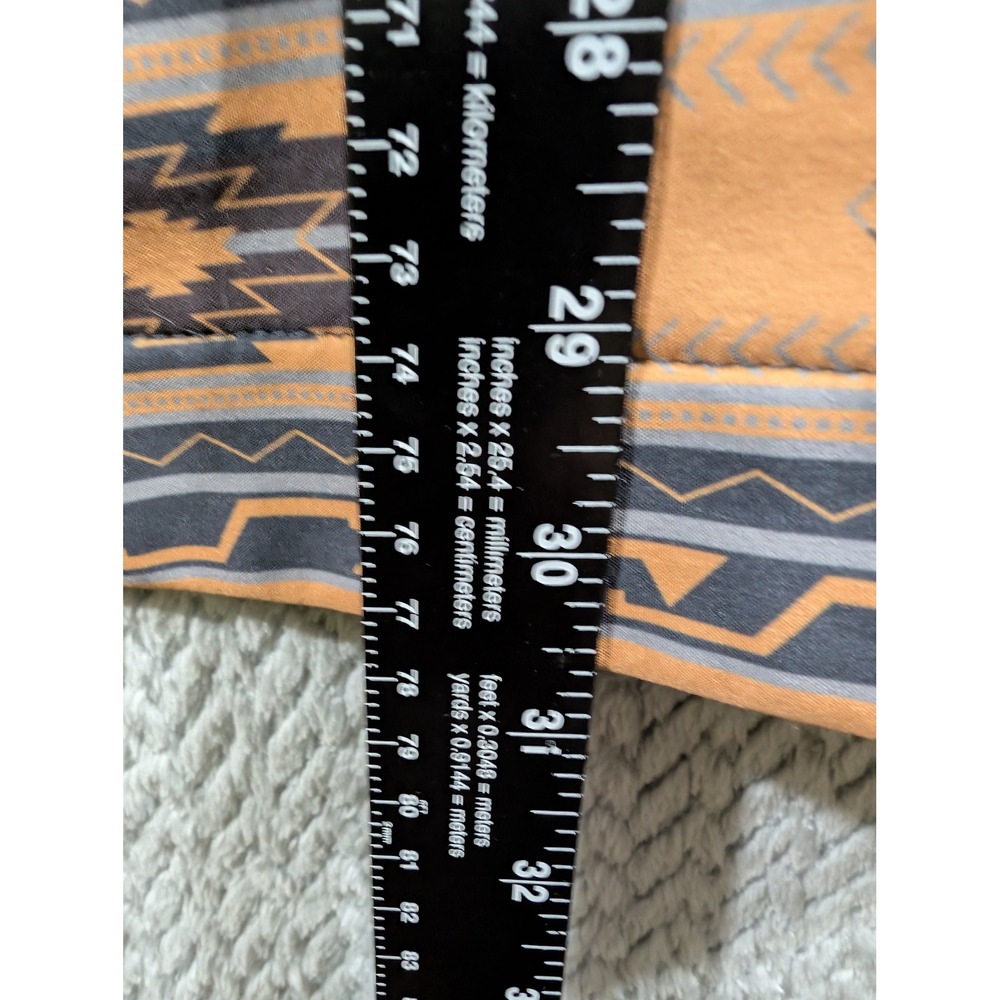 Cinch Mens Bonded Softshell Jacket XL Orange Grey Aztec Southwestern Full Zip - Picture 8 of 12